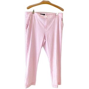 Lauren Ralph Lauren Pink Seersucker Pants 14